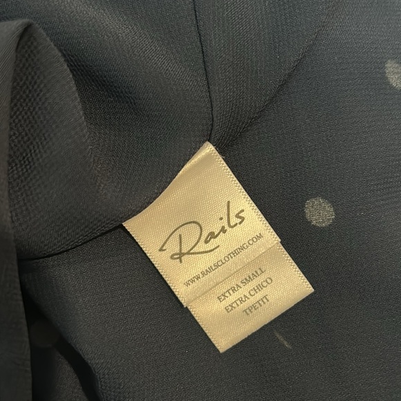 RAILS Brenna navy polka dot wrap mini dress - Picture 6 of 6